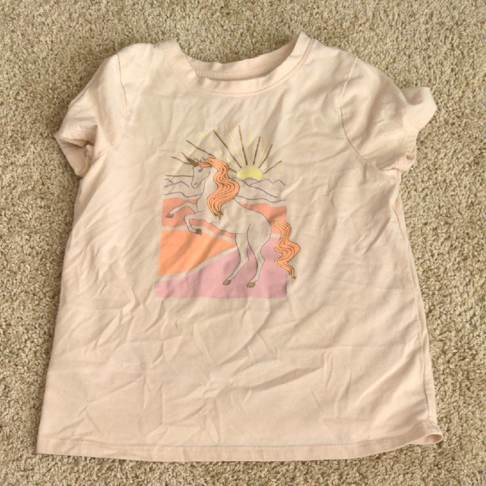 Cat & Jack Unicorn Graphic Tee - Light Pink